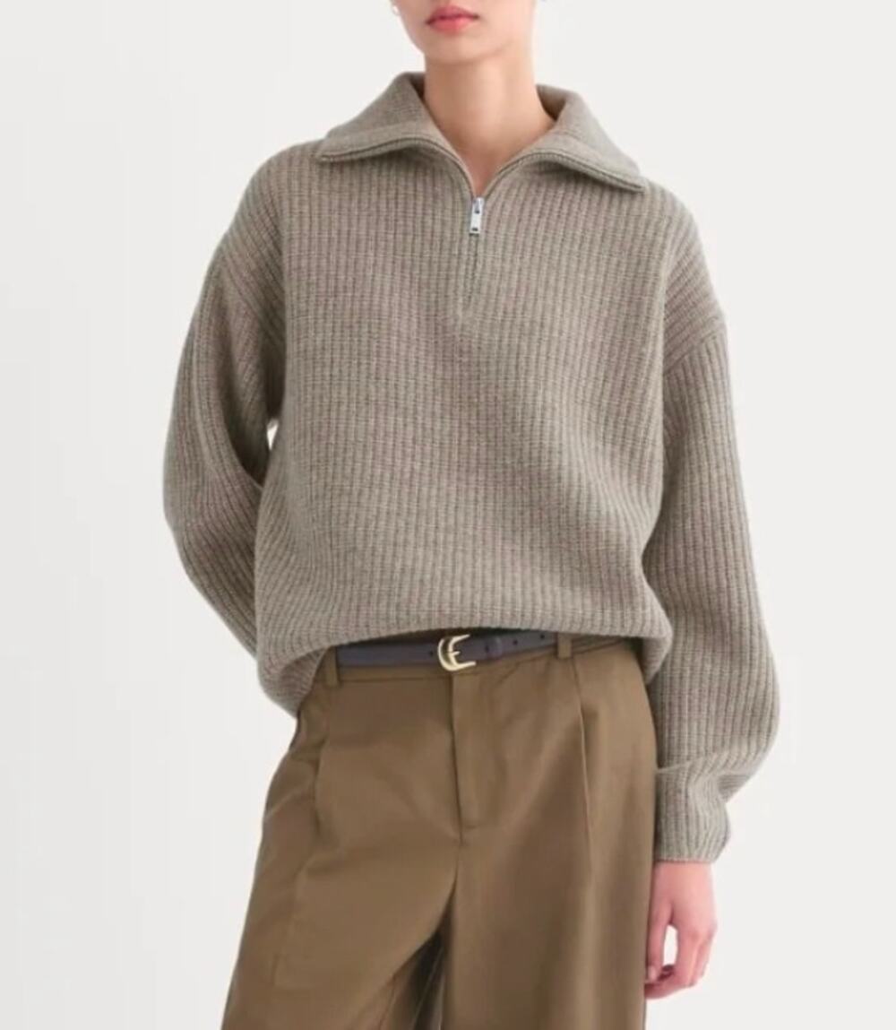 Everlane Half Zip Luxe Merino Sweater Size S NWT